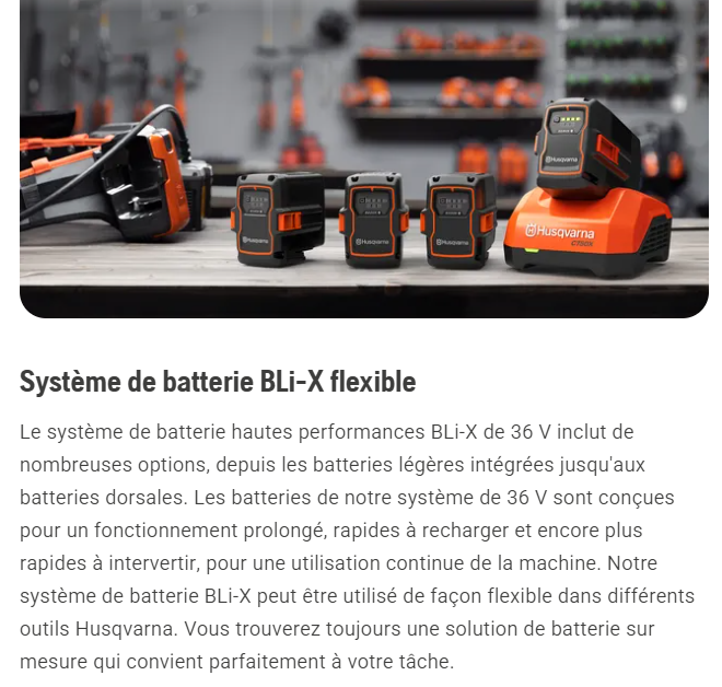 Chargeur de batteries Husqvarna 40-C500X