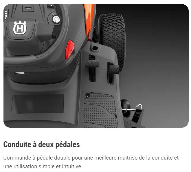 Tracteur tondeuse Husqvarna TC215T - ramassage - coupe 95cm - 586cm3