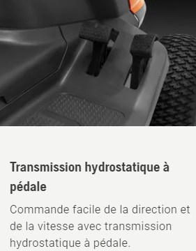 Tracteur tondeuse Husqvarna TS114 - éjection latérale - coupe 95cm - 452cm3