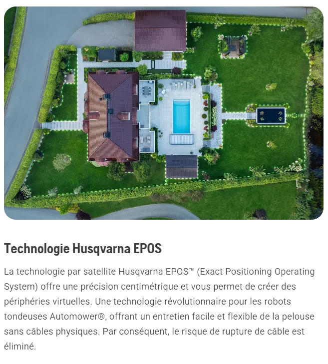 Robot tondeuse Husqvarna Automower 430V - Surface max 4800m² - Pente max 50%
