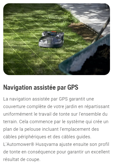Robot tondeuse Husqvarna Automower 320 NERA - Surface max 2200m2 - Pente max 50% (27°)