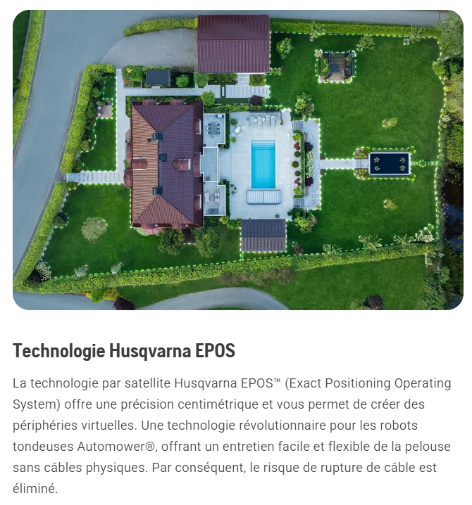 Robot tondeuse Husqvarna Automower 405VE NERA - Surface max 900m² - Pente max 30% (22°)