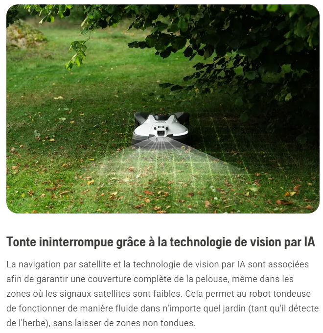 Robot tondeuse Husqvarna Automower 450V - Surface max 7500m² - Pente max 50%