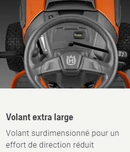 Tracteur tondeuse Husqvarna TC138L - ramassage - coupe 97cm - 452cm3