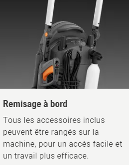 Nettoyeur haute pression Husqvarna PW130 - 130 bar - débit max 465 l/h