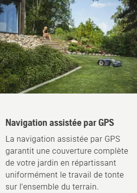 Robot tondeuse Husqvarna Automower 410XE NERA - Surface max 1000m2 - Pente max 30% (17°)
