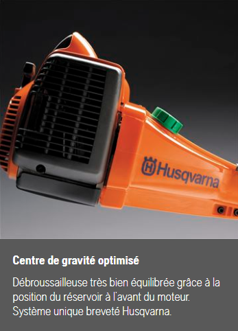 Débroussailleuse Husqvarna 545RX – 45,7 cm3 – 8,9 kg - Avec lame, harnais & tête nylon semi automatique