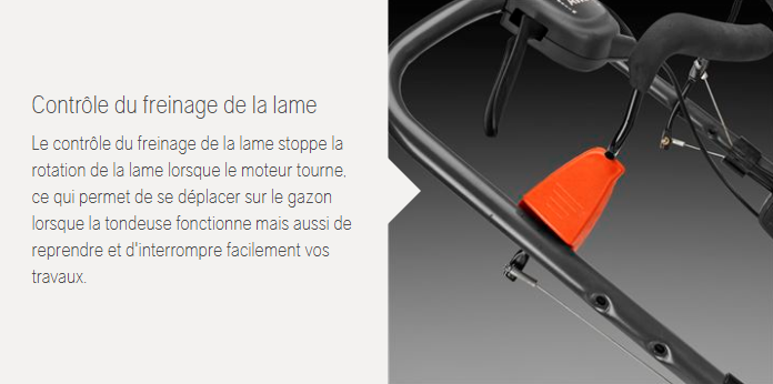 Tondeuse Husqvarna LC551VBP - 179cm3 - tractée - carter alu 51cm - ramassage - débrayage lame