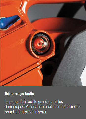 Tronçonneuse élagueuse Husqvarna T435 - 3/8 mini - 1,3mm - Guide 30cm - 35,2 cm3 - 3,4 kg