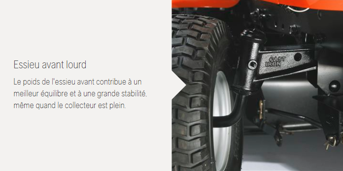 Tracteur tondeuse Husqvarna TC242T - ramassage - coupe 108cm - 656cm3