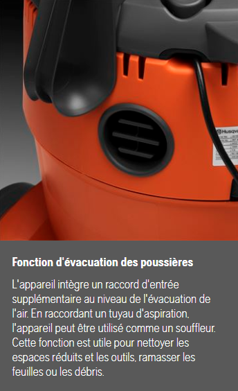 Aspirateur eau & poussière Husqvarna WDC325L