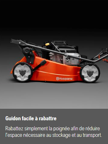 Tondeuse Husqvarna LC151S - 166cm3 - tractée - carter acier 51cm - ramassage