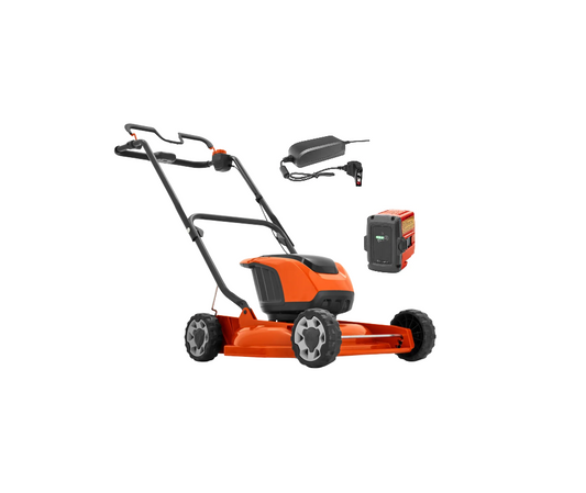 Tondeuse mulching Ă batterie Husqvarna LB144i pack avec batterie BLi20 + chargeur QC80