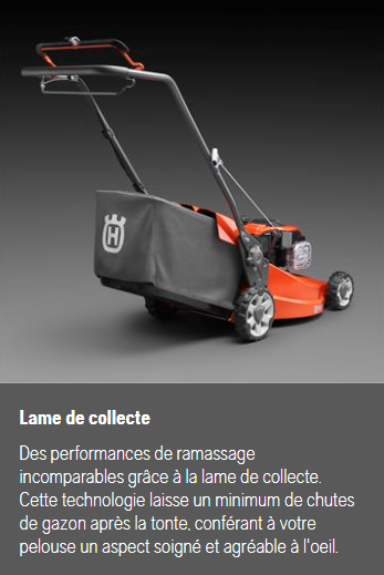 Tondeuse Husqvarna LC551VBP - 179cm3 - tractée - carter alu 51cm - ramassage - débrayage lame
