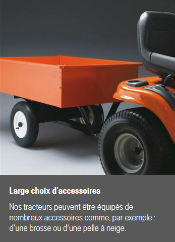 Tracteur tondeuse Husqvarna TC138 - ramassage - coupe 97cm - 452cm3