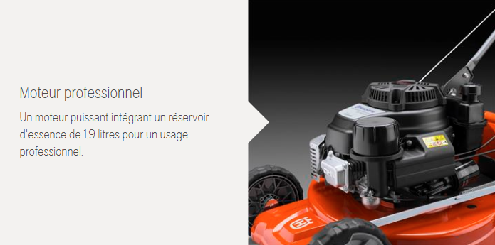 Tondeuse Husqvarna LC551VBP - 179cm3 - tractée - carter alu 51cm - ramassage - débrayage lame