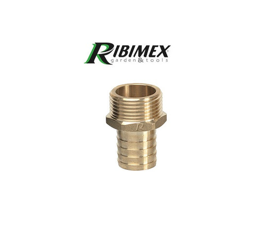 Raccord cannelé mùle 1"x19mm laiton Ribimex PRR1MX19
