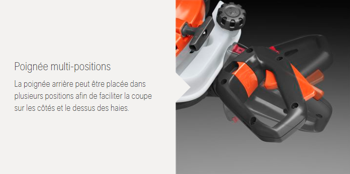 Taille haies Husqvarna 122HD60 – 21,7 cm3 – double lames 60cm – 4,9 kg