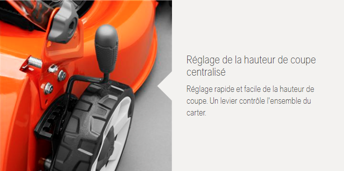 Tondeuse Husqvarna LC140SP - 123cm3 - tractée - carter acier 40cm - ramassage