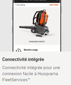 Souffleur professionnel à dos à batterie Husqvarna 550iBTX