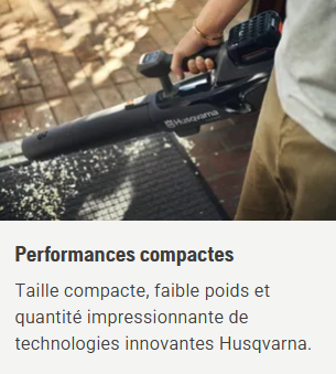 Souffleur à batterie Husqvarna Aspire B8X-P4A pack avec batterie P4A 18-B72 + chargeur P4A 18-C70
