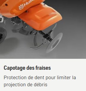 Motoculteur Husqvarna TF225 - 179m3 - 1 vitesse avant/1 vitesse arrière - 4 fraises - largeur de travail 60 cm