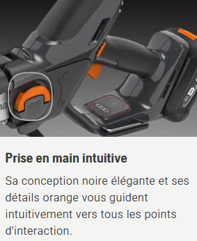 Scie sur perche à batterie Husqvarna Aspire PE5-P4A pack avec batterie P4A 18-B72 + chargeur P4A 18-C70