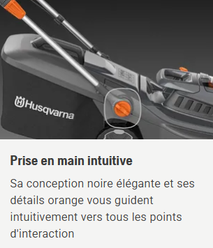 Tondeuse à batterie Husqvarna Aspire LC34-P4A pack avec batterie P4A 18-B72 + chargeur P4A 18-C70