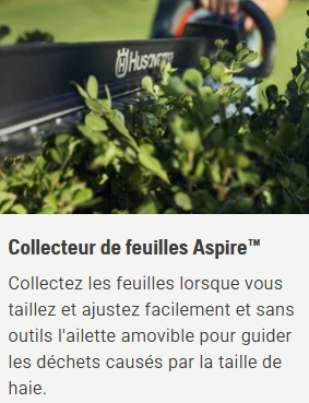 Taille haies à batterie Husqvarna Aspire H50-P4A pack avec batterie P4A 18-B45 + chargeur P4A 18-C70
