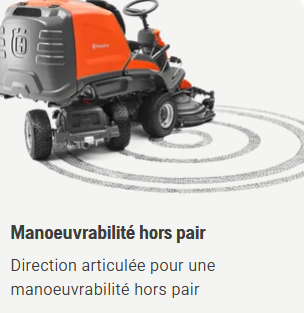 Rider à ramassage Husqvarna RC320Ts AWD - 4x4 - 656cm3 - carter 103cm - 3 lames