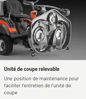 Rider à ramassage Husqvarna RC320Ts AWD - 4x4 - 656cm3 - carter 103cm - 3 lames