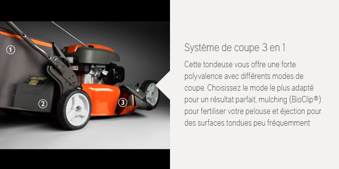 Tondeuse Husqvarna LC151S - 166cm3 - tractée - carter acier 51cm - ramassage
