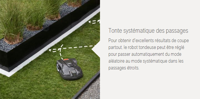 Robot tondeuse Husqvarna Automower 305 - Surface max 600m2 - Pente max 40% (22°)