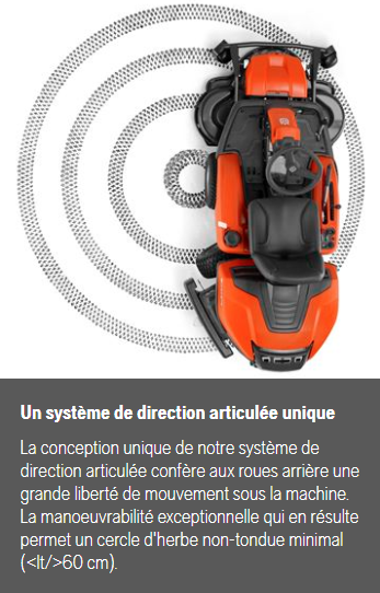 Rider Husqvarna R216T AWD - 4x4 - 656cm3 - carter 103cm - 3 lames